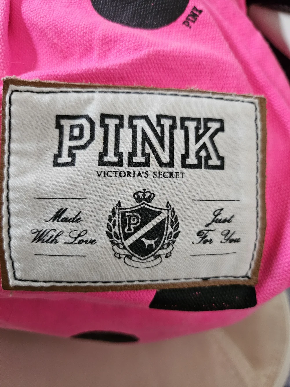 PINK Victoria's Secret Hot Pink Polka Dot Backpack
